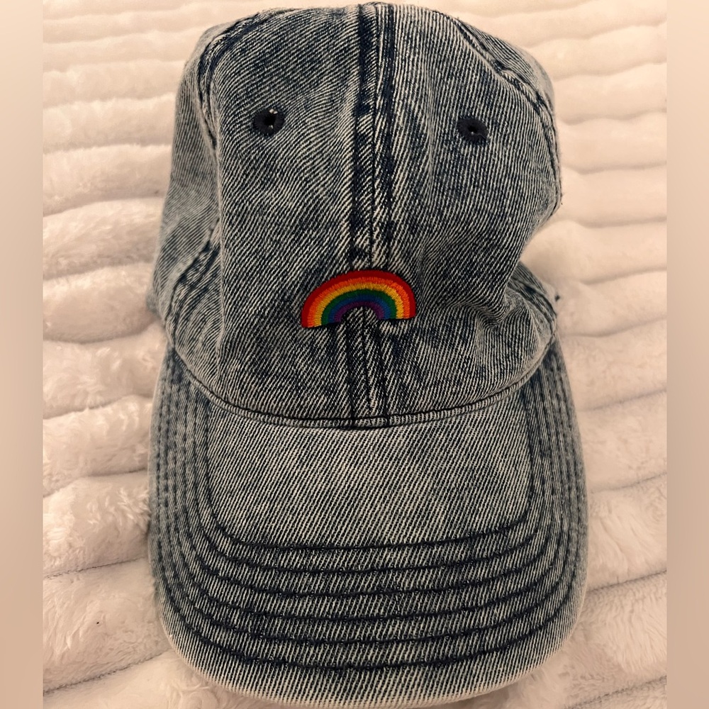 American Eagle Rainbow Denim Hat